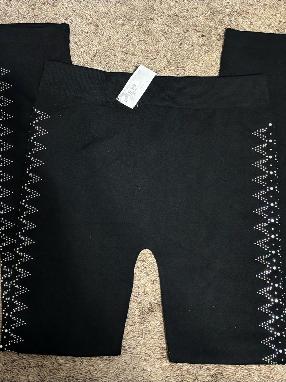 Juniors Embellished Leggings with Side Stud Detail- NWT- Sz XXL